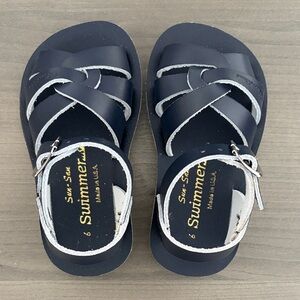 NWT Sun-San Salt Water Sandals 6T Navy